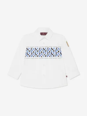 Aigner Baby Boys Logo Print Shirt in White