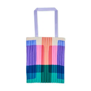 Colorblocked Pleated Tote Bag - Orbetello