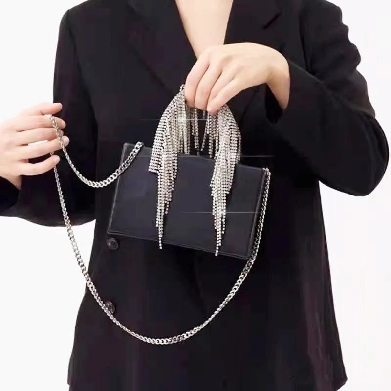 Crystal Tassel Evening Tote Bag