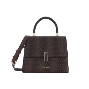 Lavie Luxe Monogram Ipsy24 Choco Medium Women's Satchel