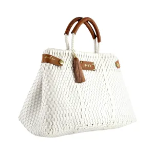 Less Pollution Convertible Handbag - White Pearl