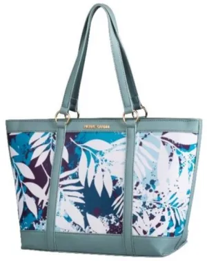 Pierre Cardin Amazon Abstract Tropical Tote Handbag | Mint